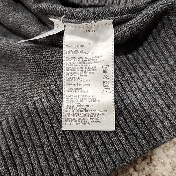 Nautica Mens Large Gray 1/4 Zip Pullover Sweater - Picture 4 of 8